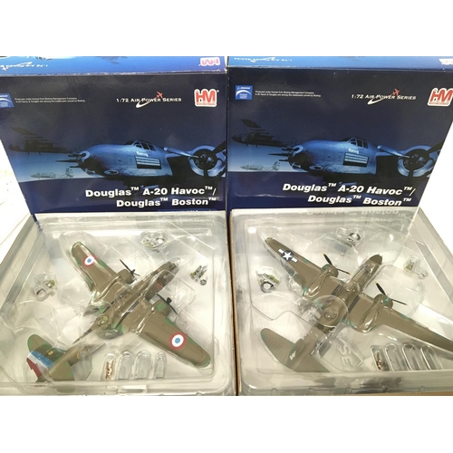 800 - 2 X Boxed Hobby Master Douglas A-20 Havoc. #HA4203 and #HA4205. Both 1:72 Scale.