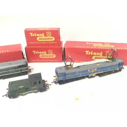 824 - A Boxed Tri-Ang AIA-AIA Diesel Electric Loco #R.357. A Co-Co EM2 Electric Loco #R351. A Diesel Locom... 