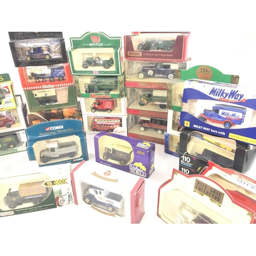 83 - A Box Containing Various Boxed Die-Cast including Models of Yesteryear. Lledo. Corgi etc.some Loose.