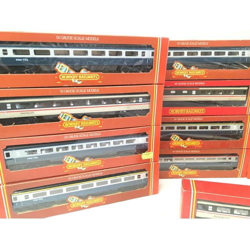 831 - A Collection of 17 Hornby 00 Gauge Boxed intercity Coaches.