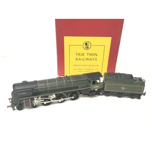 832 - A Boxed 00 Gauge Trix Britannia Loco and Tender.3 Rail