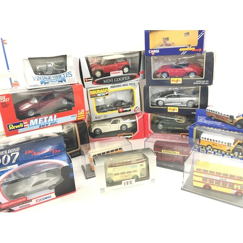 84 - A Box Containing a Collection of Various Boxed Die-Cast including a Corgi Aston Martin.