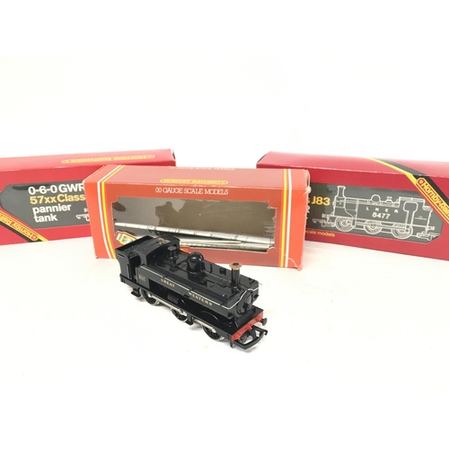 842 - 3 X Boxed Hornby 00 Gauge Locomotives. G.W.R. Loco pannier Tank #R.042. A L.N.E.R. Loco J.83 Class #... 