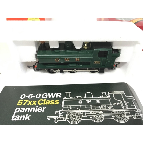 842 - 3 X Boxed Hornby 00 Gauge Locomotives. G.W.R. Loco pannier Tank #R.042. A L.N.E.R. Loco J.83 Class #... 