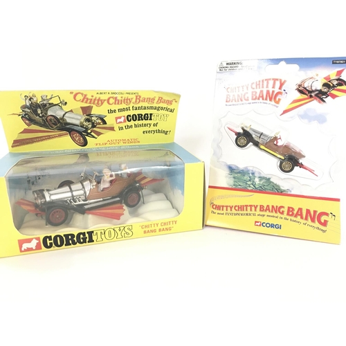 86 - A Boxed Corgi Chitty Chitty Bang Bang in Reproduction Box #266. And a 2002 model #TY87801.