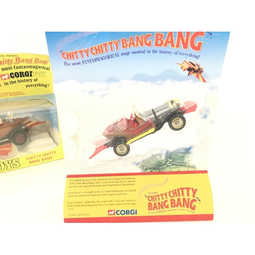 86 - A Boxed Corgi Chitty Chitty Bang Bang in Reproduction Box #266. And a 2002 model #TY87801.