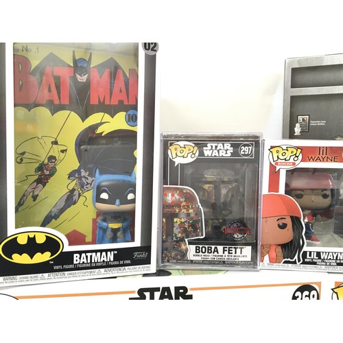 860 - A Collection of Funko Pop Figures and. Star Wars Monopoly.