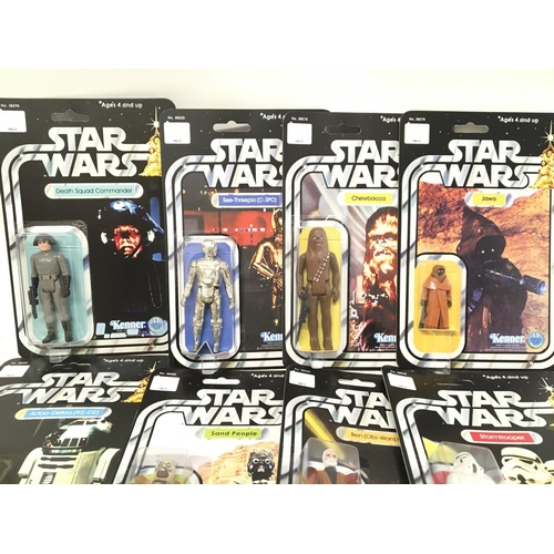 861 - A Collection of Star Wars Figures In Re-Production Blisters And Cards.