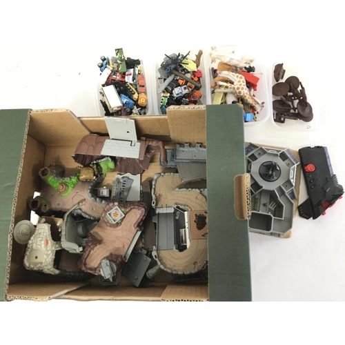 913 - A Box Containing Various Playworn Toys including Vintage Star Wars. Micro Machines Action Man.etc.