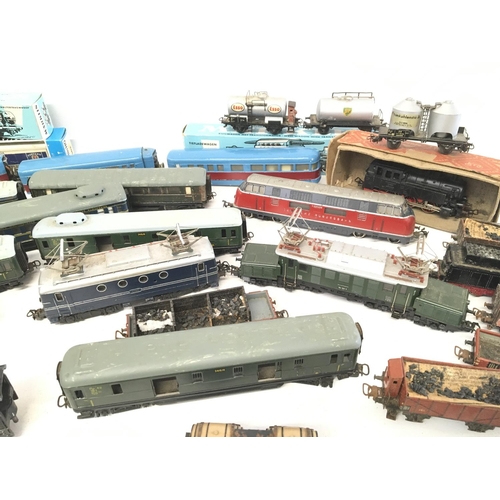 920 - A Lage Collection of Marklin 00 Gauge 3-Rail Locos and Wagons. Some Boxed.