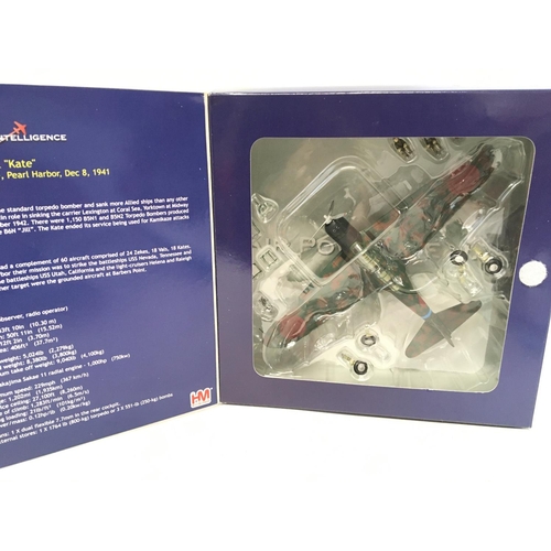 922 - 4 X Boxed Hobbymaster 1:72 Scale Aircraft. A SB2C #HA2201. A Douglas A-24 Banshee. #HA0164 A Nakajim... 