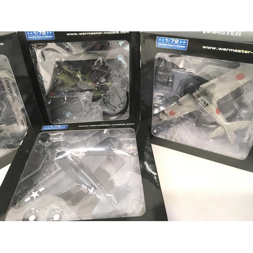 924 - 4 X boxed War Master Model Aircraft Including a F4F Wildcat etc,