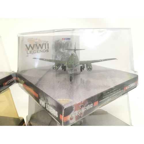 926 - 4 Boxed Corgi WWII Legends 1:72 Scale. Including #s AA35701. AA32105. AA 35201 and AA32009.