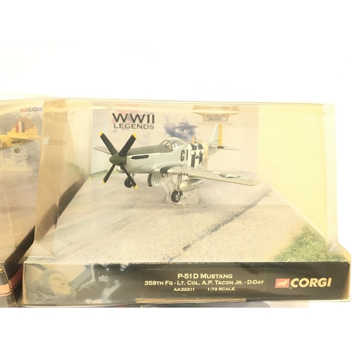 927 - 4 X Boxed Corgi WWII Legends. 1:72 Scale. AA35204. AA32104. AA32217.AA32212.(4).