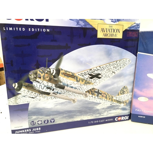 929 - A Boxed Corgi Aviation Archive Junkers JU88 #AA36709. And a Guadalcanal Two Piece Set #AA99120. Both... 