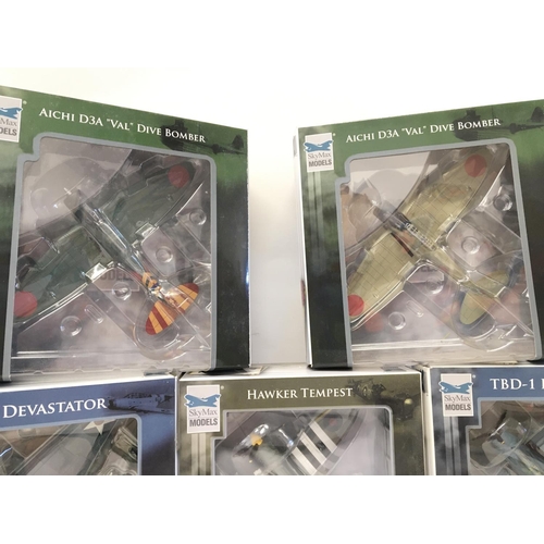 932 - 5 X Boxed Sky Max Model Aircraft. 1:72 Scale. Including 2 X AICHI D3A. 2 X TBD-1 Devastator. And A H... 