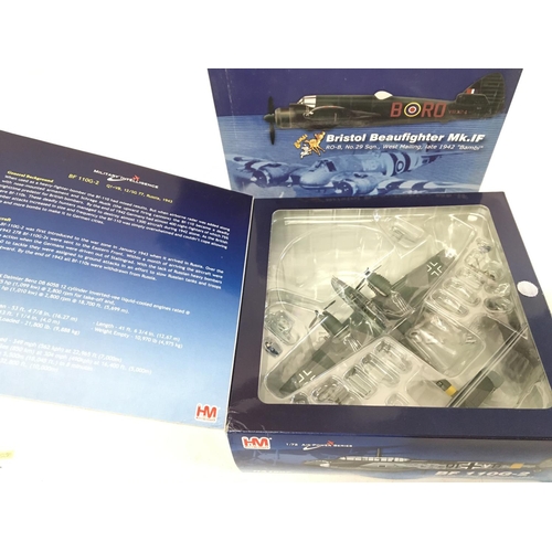 935 - 2 X Boxed Hobby Masters Models. A BF 110G #HA1807 a Bristol Beaufighter #HA2307.1:72 Scale (2).