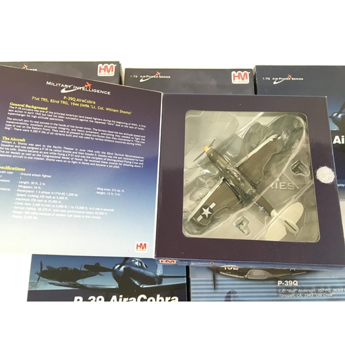 939 - 6 X Boxed Hobby Masters 1:72 Scale P-39 Aircraft.