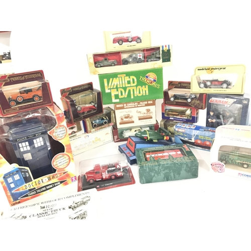 95 - A Collection of Boxed Die-Cast including Corgi. Matchbox and a Boxed Doctor Who Tardis.