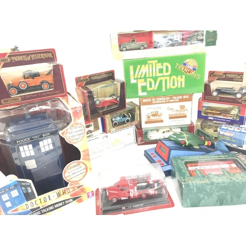 95 - A Collection of Boxed Die-Cast including Corgi. Matchbox and a Boxed Doctor Who Tardis.