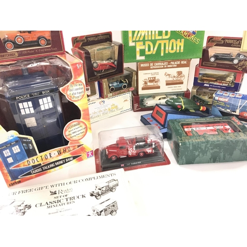 95 - A Collection of Boxed Die-Cast including Corgi. Matchbox and a Boxed Doctor Who Tardis.