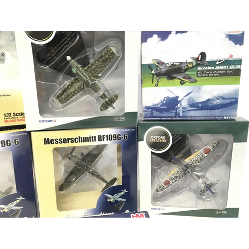 963 - 7 Boxed Diecast Aircraft all 1:72 Scale including Sky Guardians. Oxford and Hobby Master. (7).