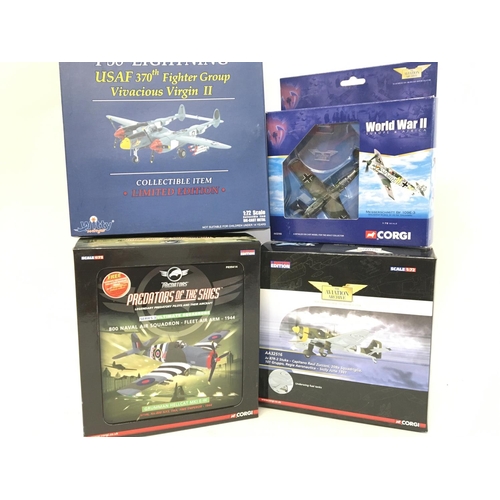 971 - 4 x Boxed 1:72 Scale Diecast Aircraft. Including Witty Wings And Corgi.(4).