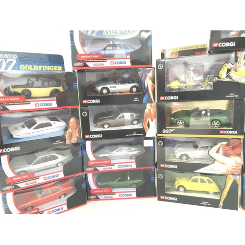 98 - A Collection of Boxed Corgi James Bond Vehicles.