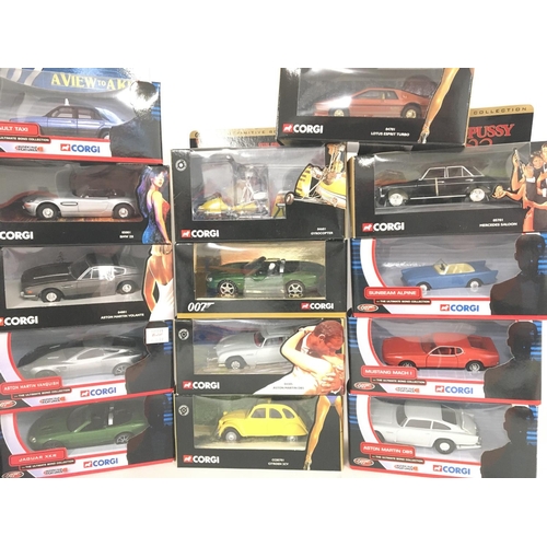 98 - A Collection of Boxed Corgi James Bond Vehicles.