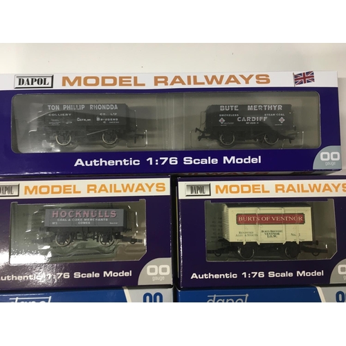 983 - Collection of 7 boxed Dalpol model railway wagons. 00 gauge. 1:76 scale