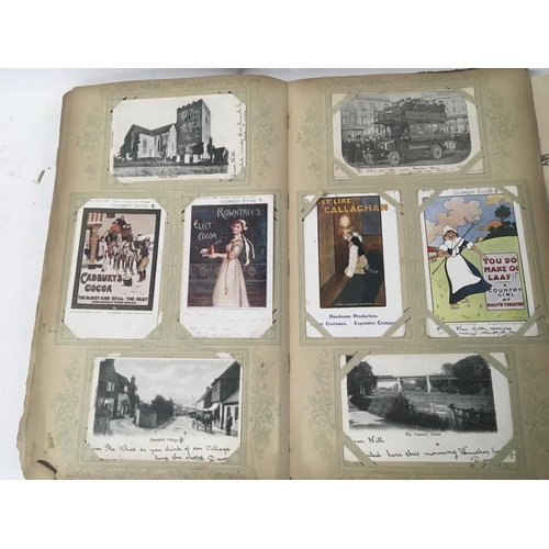 188 - An album of Victorian early 20th century postcards and a large Art History book Venues & Apollo edit... 