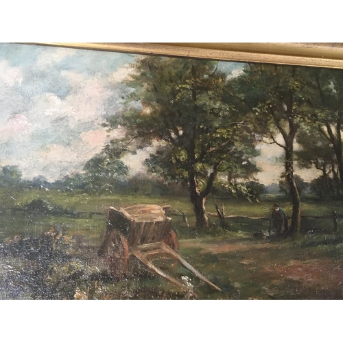 191 - A collection of five oil paintings English rural views including a Georgian House at Hatfield Pevral... 