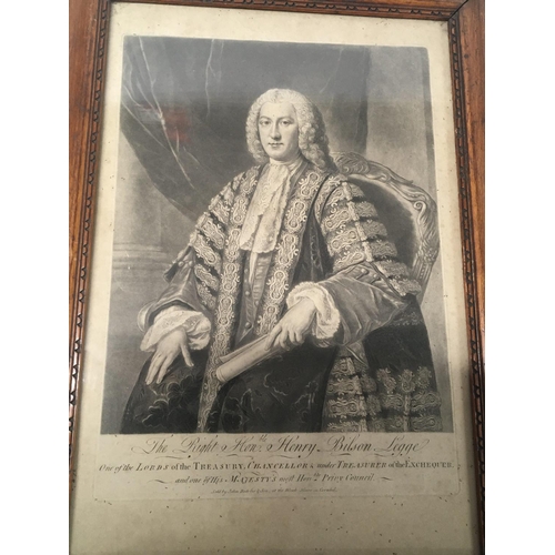 55 - A collection of five framed 18th and 19th century prints and engravings  Queen Mary at Kensington pa... 
