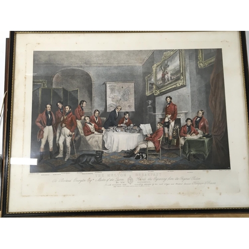 75 - A pair of late 19th century coloured engravings after original paintings by H Calvert The meet of th... 