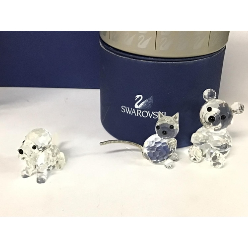 1199 - Swarovski Magic of Dance Antonio 2003 and six small figurines including dogs, cats and bears. Postag... 