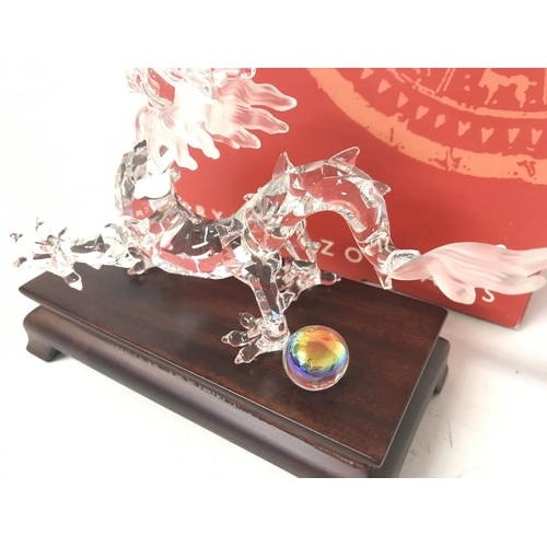 1206 - Boxed Swarovski Crystal Zodiac dragon , postage cat d. No signs of obvious damage/restoration