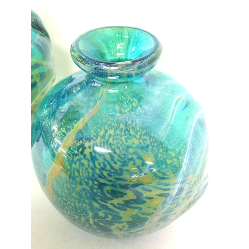 1236 - Mdina art glass vases including a shoulder vase etc. 12 to 17cm Postage cat D