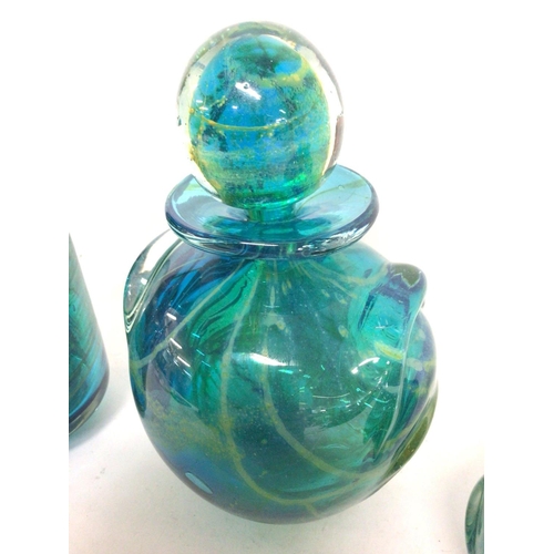 1236 - Mdina art glass vases including a shoulder vase etc. 12 to 17cm Postage cat D