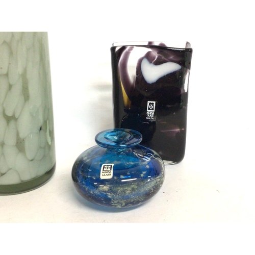 1237 - Mdina glass including a tall vase etc, 6 to 28cm tall. postage cat D.