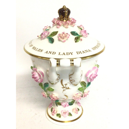 1244 - Limited edition Coalport Coalbrookdale urn, The Marriage of the Prince of Wales and Lady Diana Spenc... 