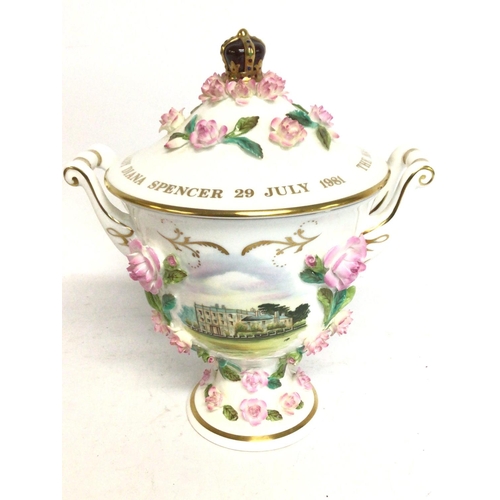 1244 - Limited edition Coalport Coalbrookdale urn, The Marriage of the Prince of Wales and Lady Diana Spenc... 