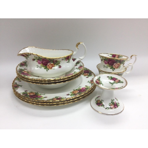 1263 - A Royal Albert tea and dinner service in Old Country Roses pattern. Mostly first quality. Please see... 