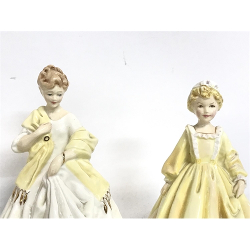 1282 - Royal Doulton figurines including First Dance, Teatime etc , postage cat D