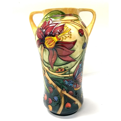 1292 - An Emma Bossons for Moorcroft âHartgringâ twin-handled vase with tube-lined decoration, dated 20... 