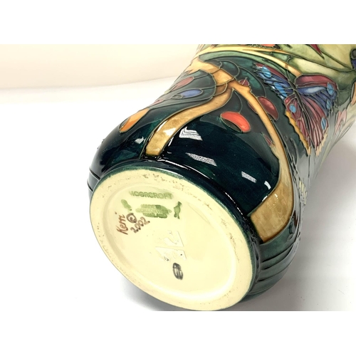 1292 - An Emma Bossons for Moorcroft âHartgringâ twin-handled vase with tube-lined decoration, dated 20... 