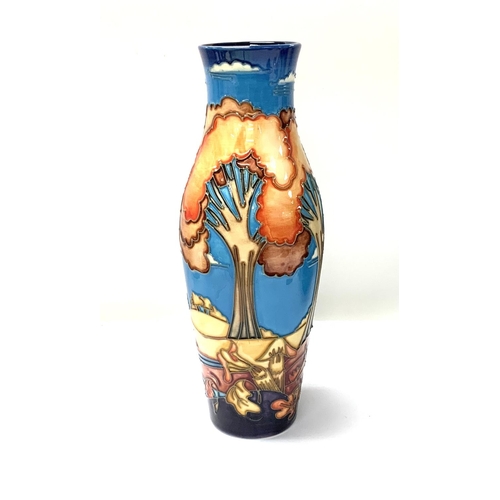 1293 - A Moorcroft Pottery vase, 'Wanderer's Sky' designed by Emma Bossons. 2002, 26cm. (D)