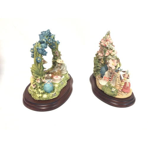 1303 - Two Border fine arts sculptures from the Brambly hedge series. Including spring tableau and summer t... 