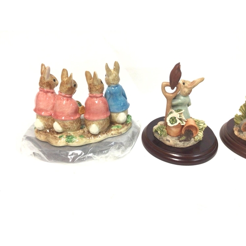 1310 - Four Beatrix Potter ceramic figures. All in excellent condition. Postage D