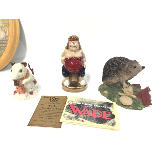 1314 - Collection of ceramics including limited edition wade Viz collection and a Coalport hedgehog.