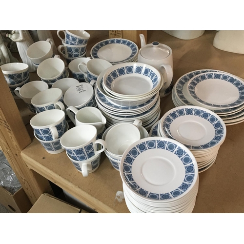 1345 - A Royal Tuscan Fine bone china mid 20th century design tea and coffee set and dinner set no obvious ... 